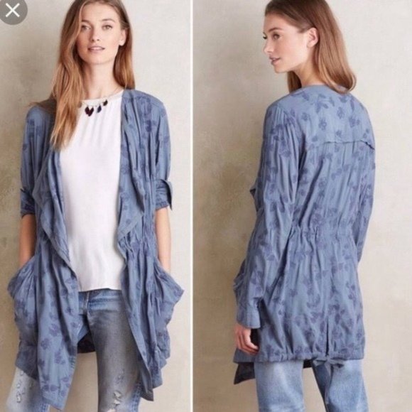 Anthropologie Jackets & Blazers - Anthropologie Hei Hei Melita Duster Floral Embroidered Jacket Size XS EUC